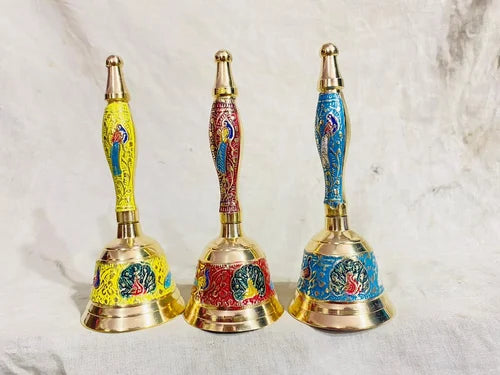 Tibetan Dorje Ghanta Bell – Brass Handbell with Vajra Handle
