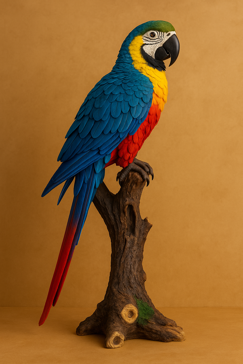Handcrafted Macaw Parrot Sculpture – Vibrant Home Décor Accent