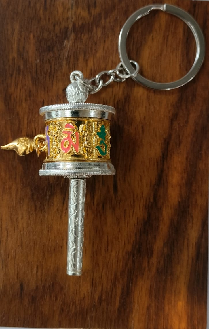 Tibetan Prayer Wheel Keychain – Om Mani Padme Hum Mantra
