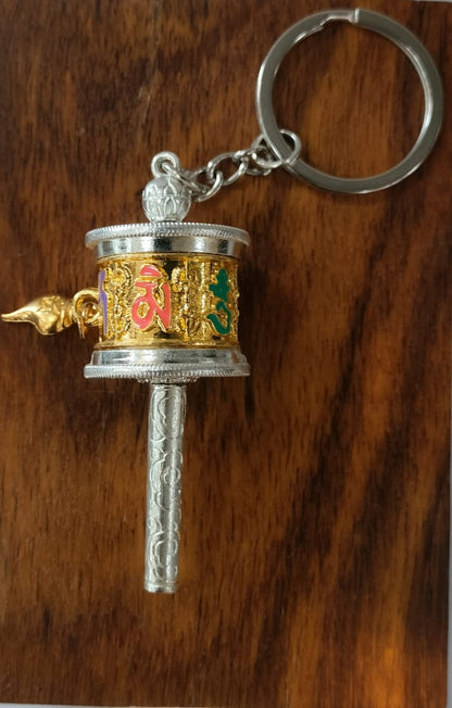 Tibetan Prayer Wheel Keychain – Om Mani Padme Hum Mantra