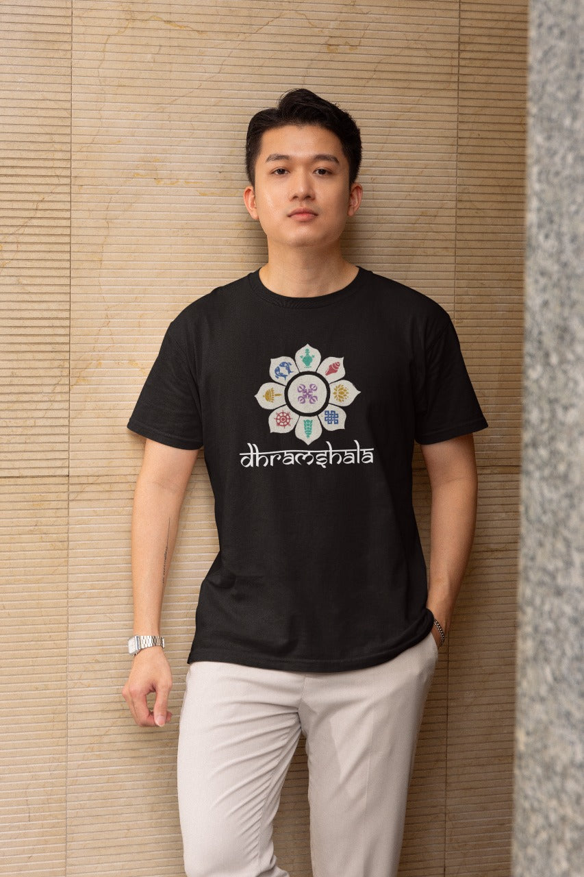Dharamshala Spiritual Mandala T-Shirt – Unisex Cotton