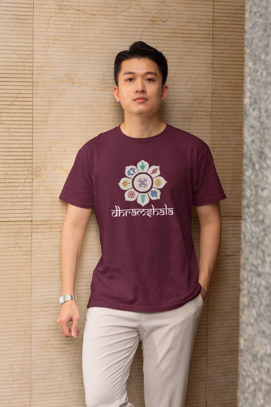 Dharamshala Spiritual Mandala T-Shirt – Unisex Cotton