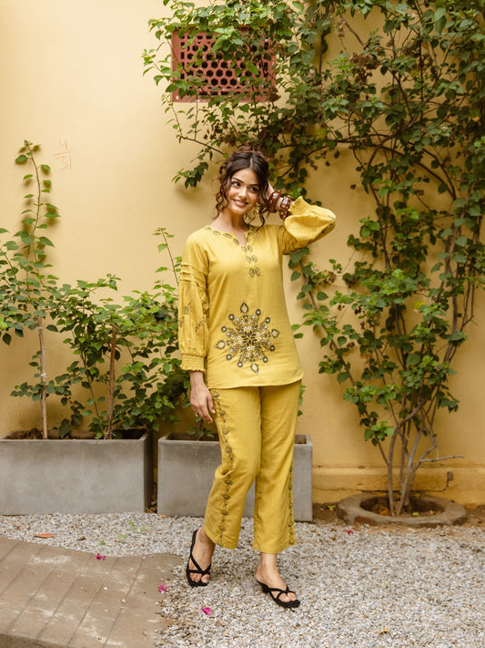 Harit Pushpa Embroidered Co-Ord Set